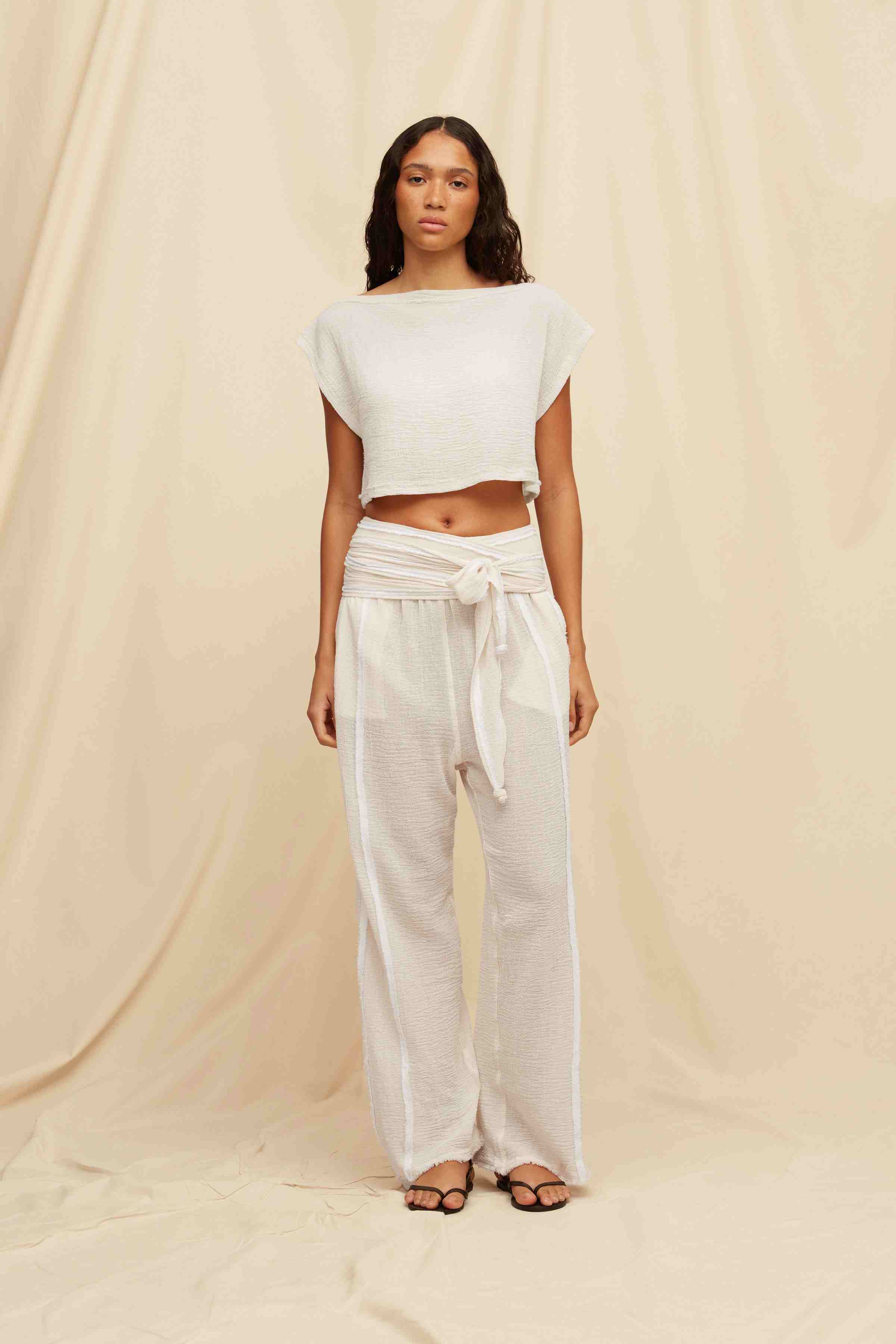 Chantli Top Cotton Gauze - Natural