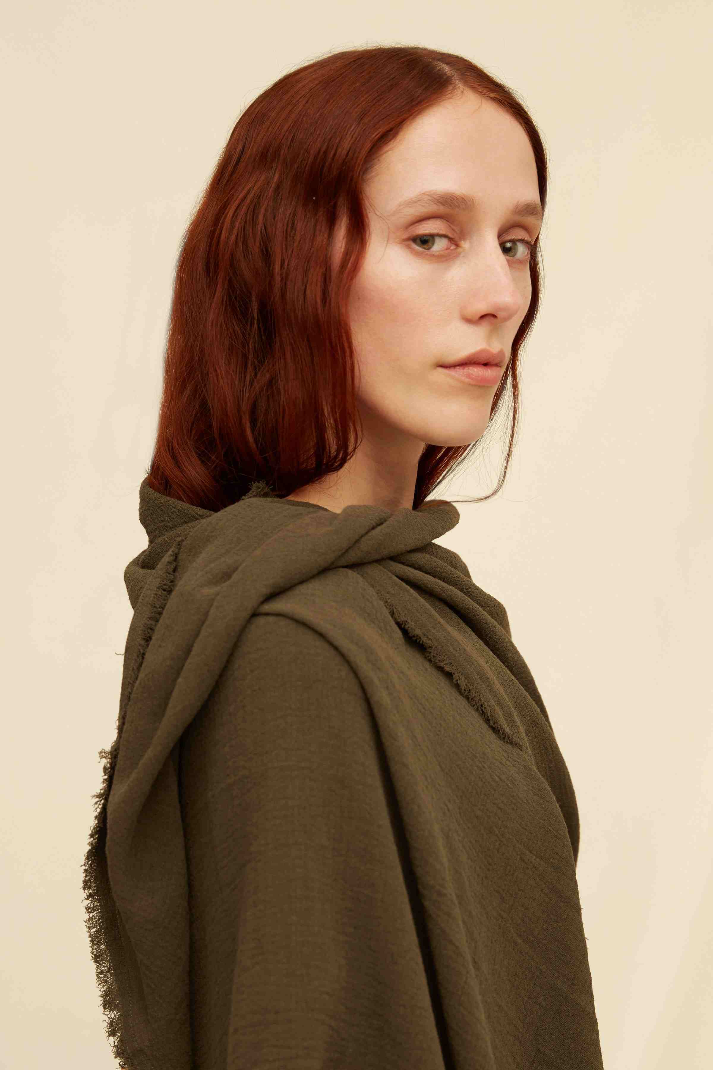 Chinal Scarf Cotton Gauze - Slate