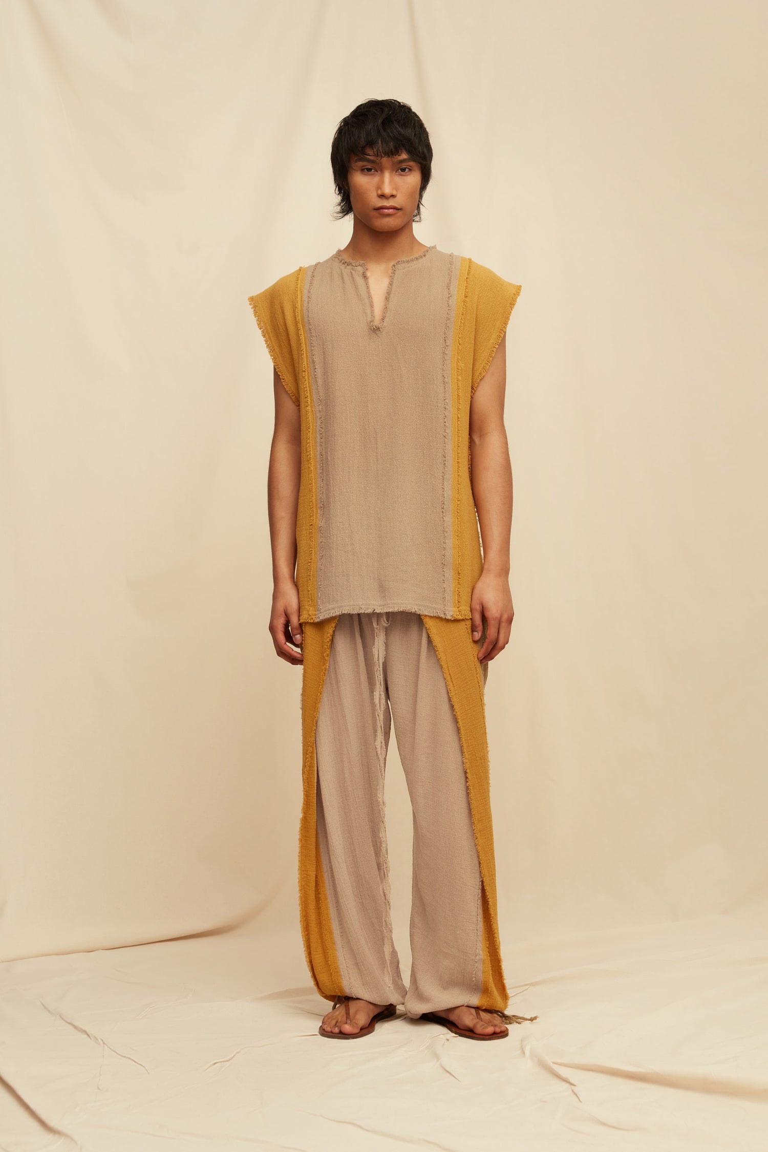 CHINDIKUN SHIRT - SEPIA / MUSTARD Hover Image