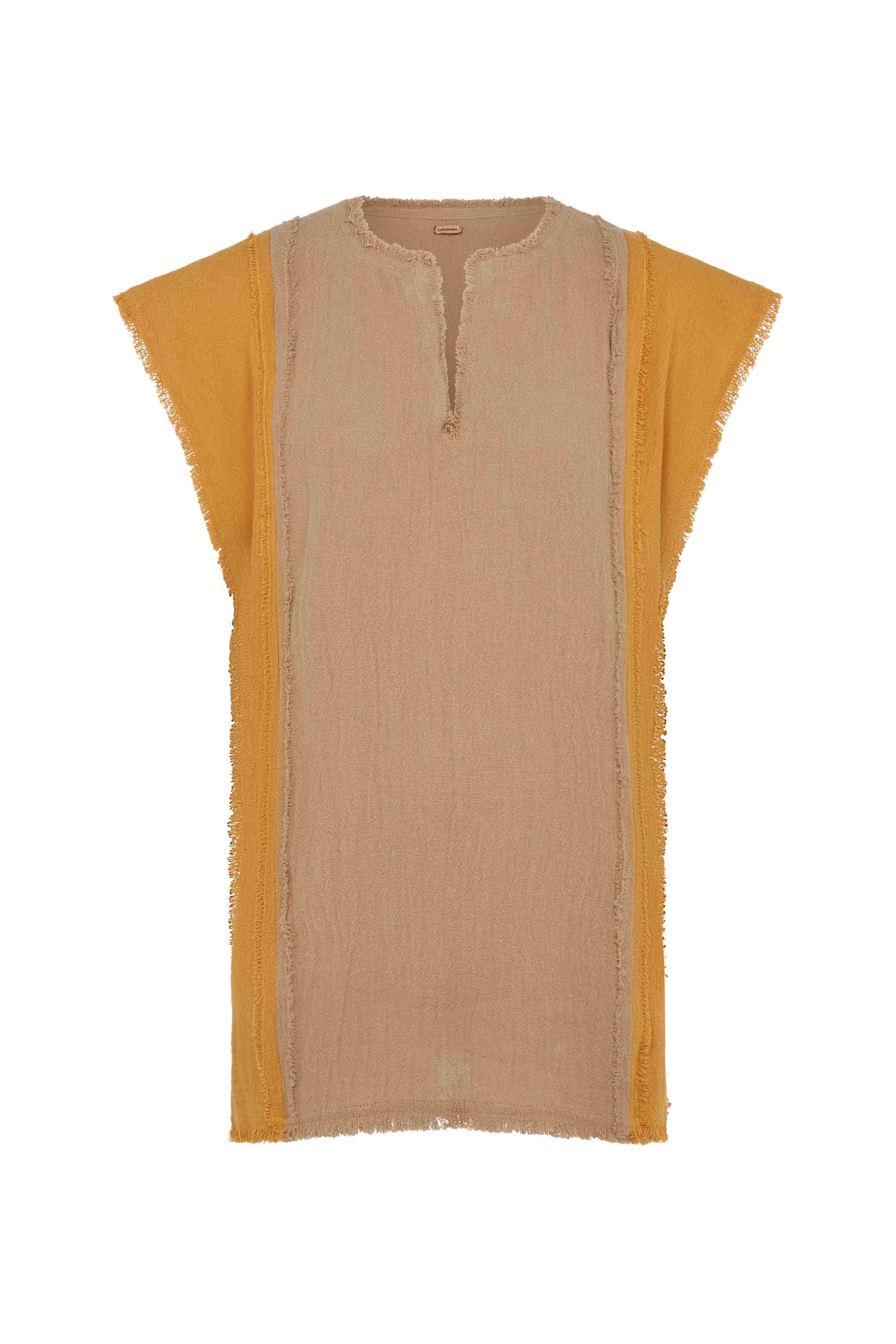 CHINDIKUN SHIRT - SEPIA / MUSTARD