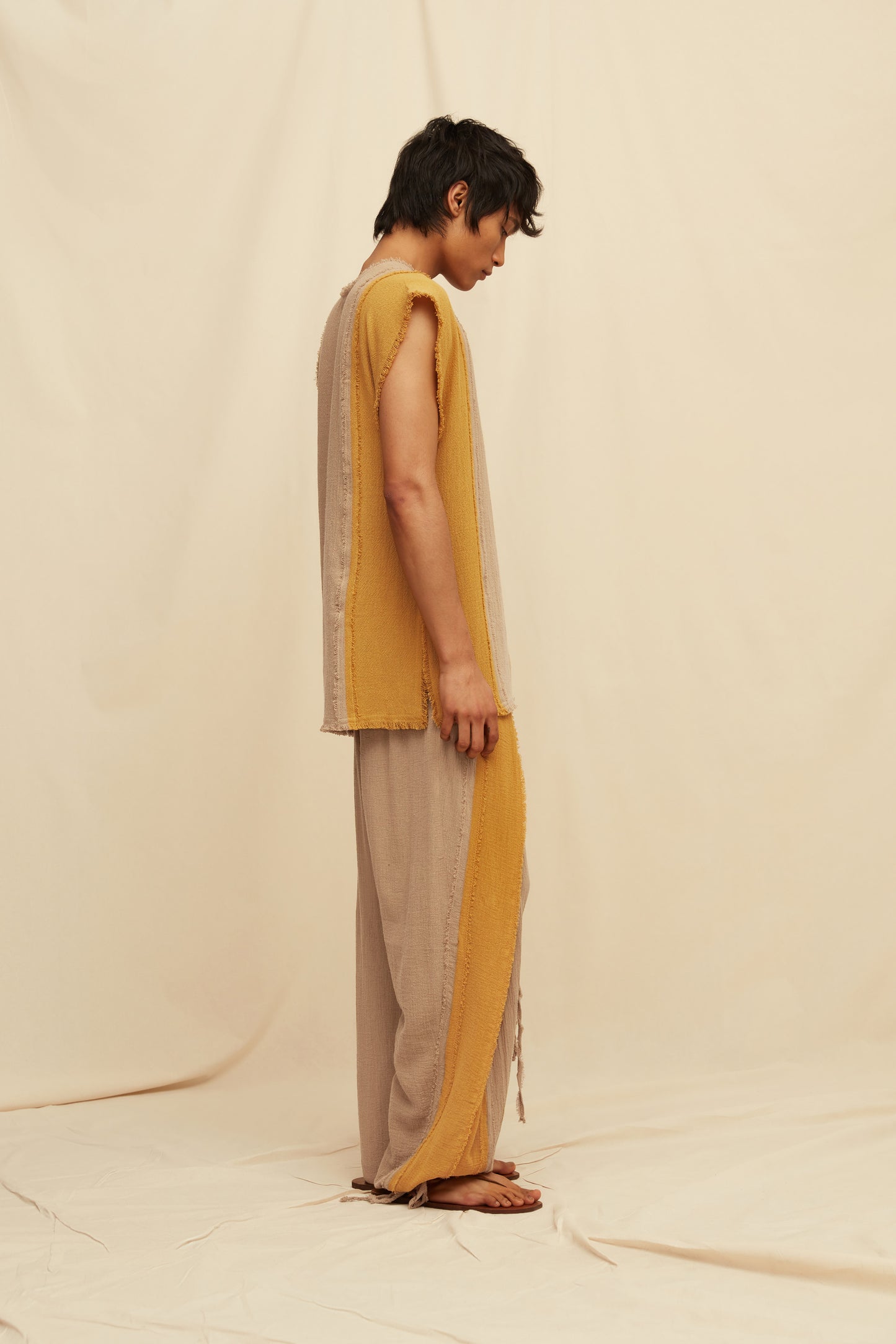CHINDIKUN SHIRT - SEPIA / MUSTARD