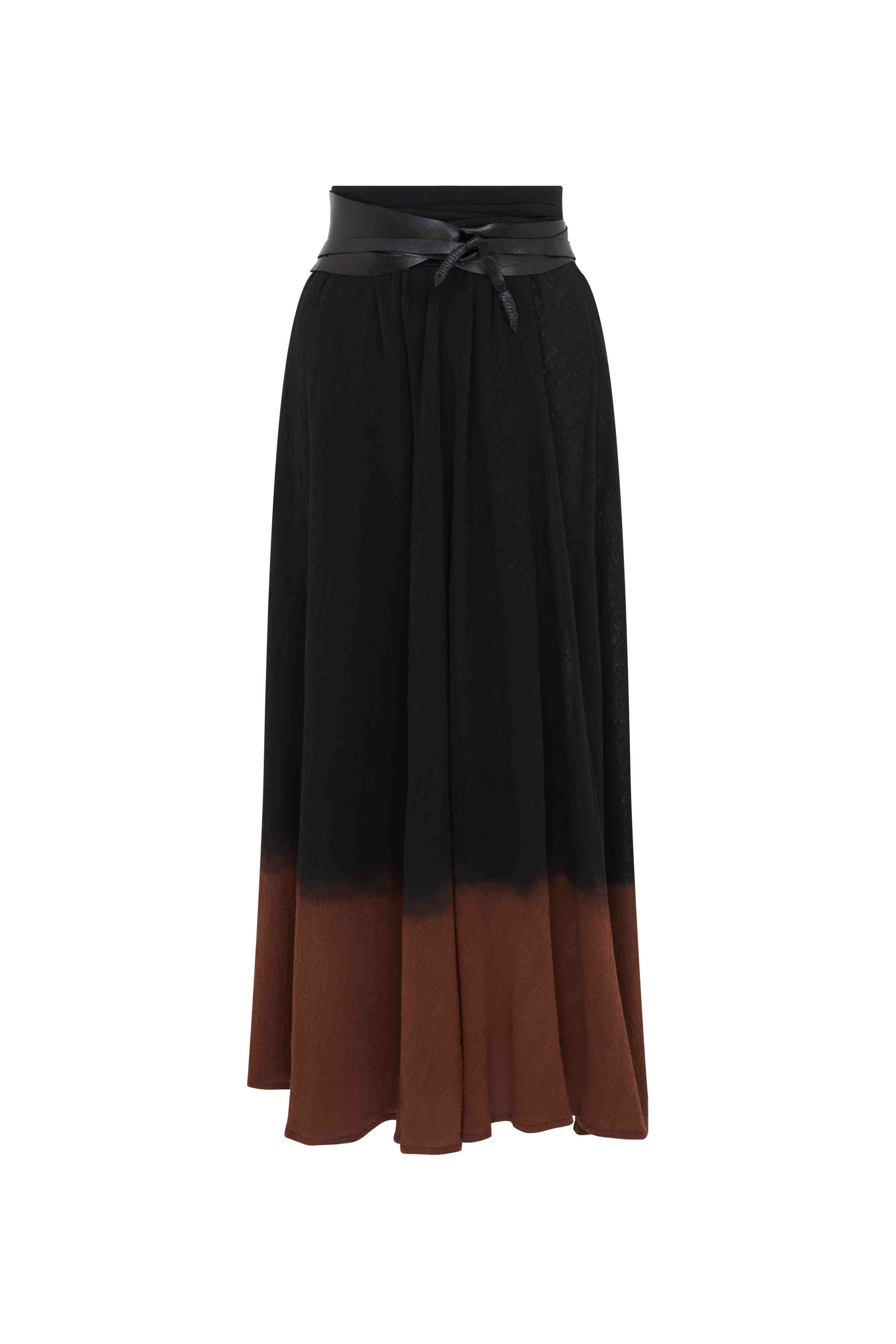 CHOLUL TIE DYE SKIRT - BLACK TIE DYE