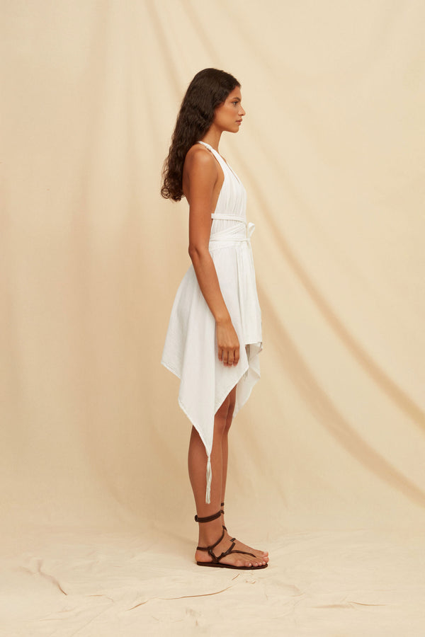Chuj Dress Artisanal Cotton - White