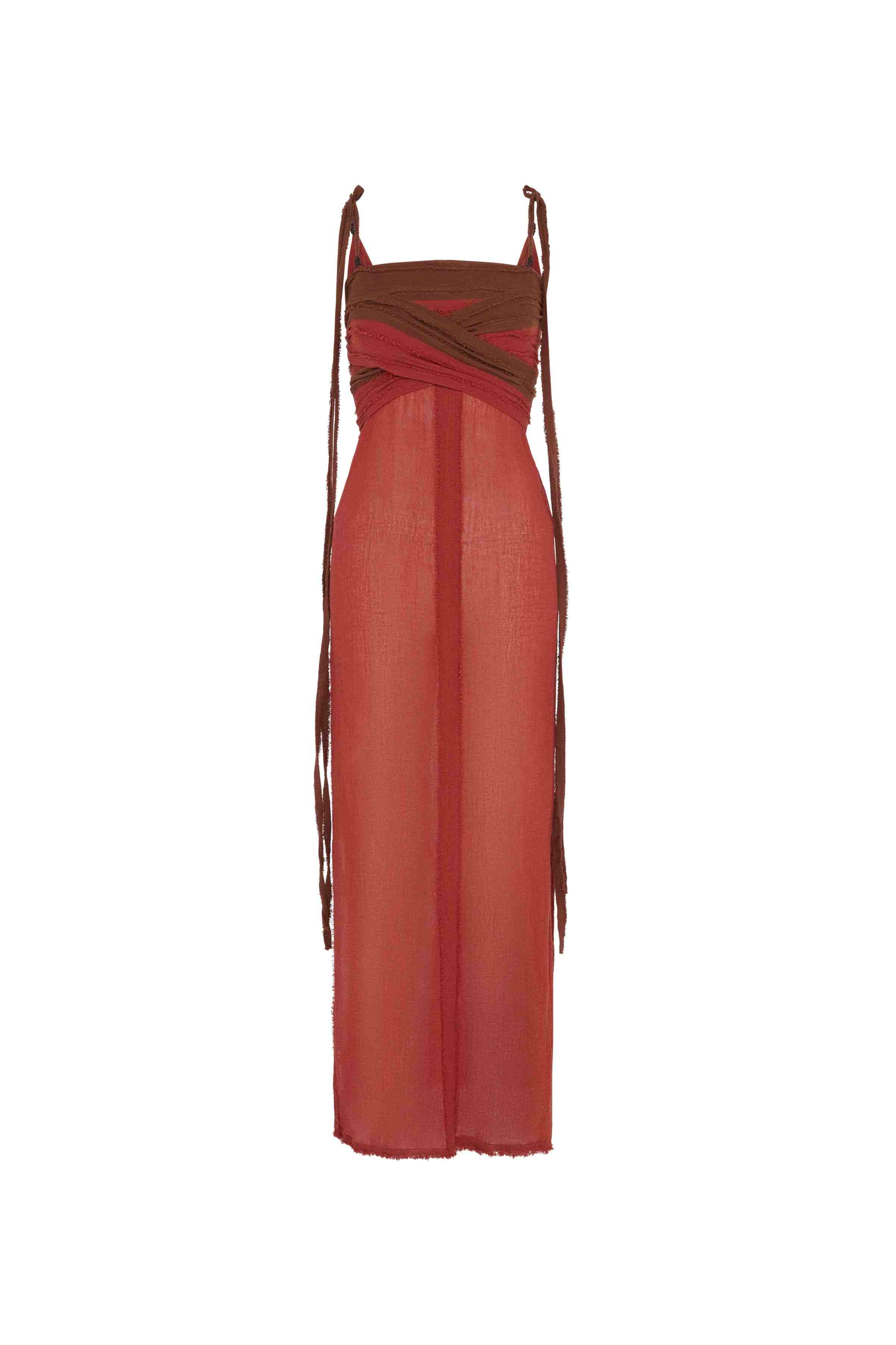 HANZA DRESS - MADERA / KAOBA