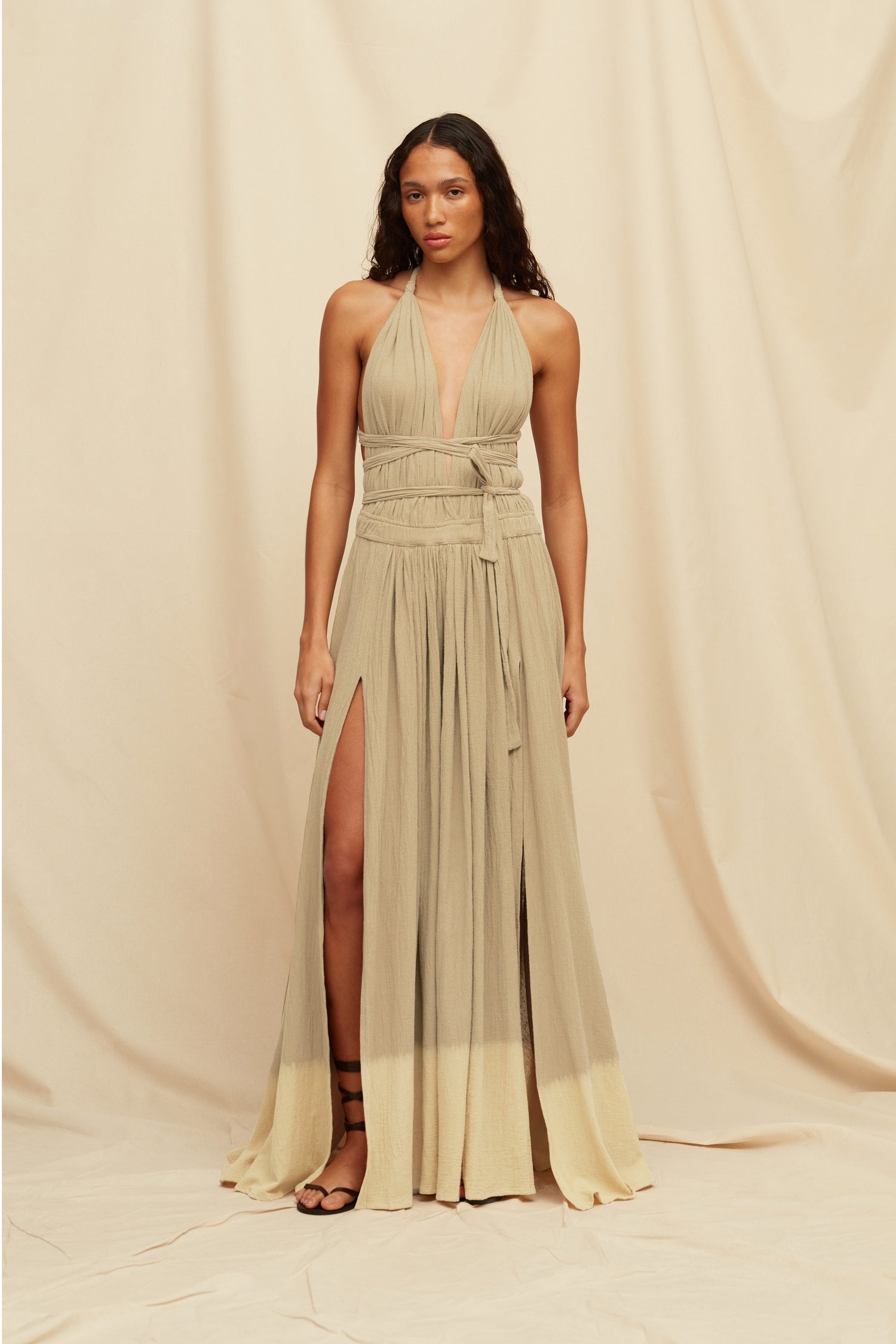 HERA TIE DYE DRESS - SEPIA TIE DYE Hover Image