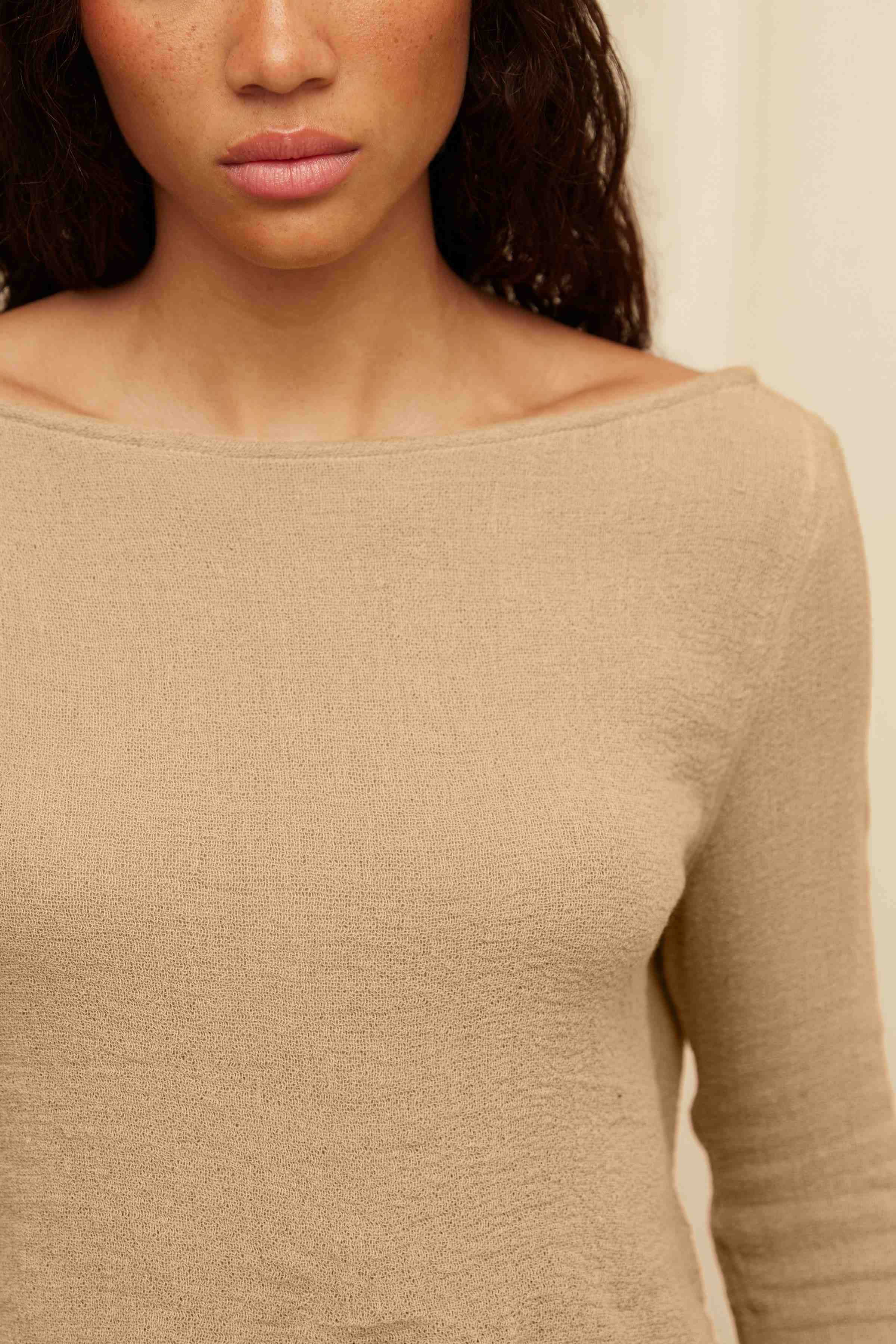 Hool Top Cotton Gauze - Sepia