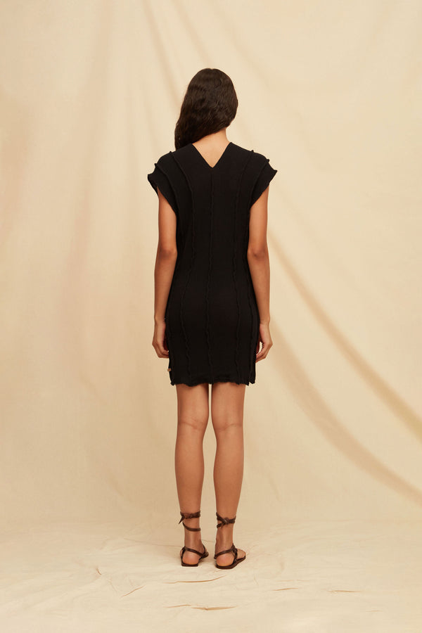 Inka Dress Artisanal Cotton - Black