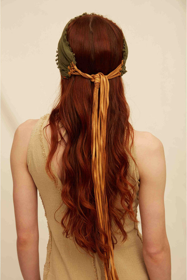 Ixcan Turban Cotton Jute - Olive
