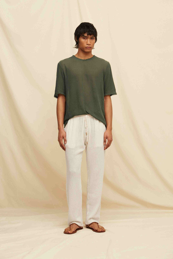 Kaxan Shirt Cotton Gauze - Military Green