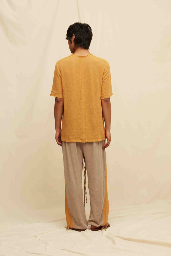 Kaxan Shirt Cotton Gauze - Mustard