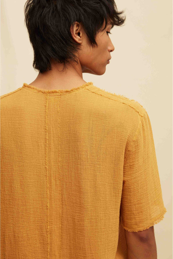 Kaxan Shirt Cotton Gauze - Mustard