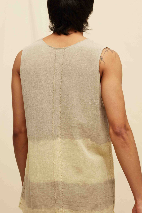 Kiibok Gauze Shirt Cotton Gauze - Sepia Tie Dye