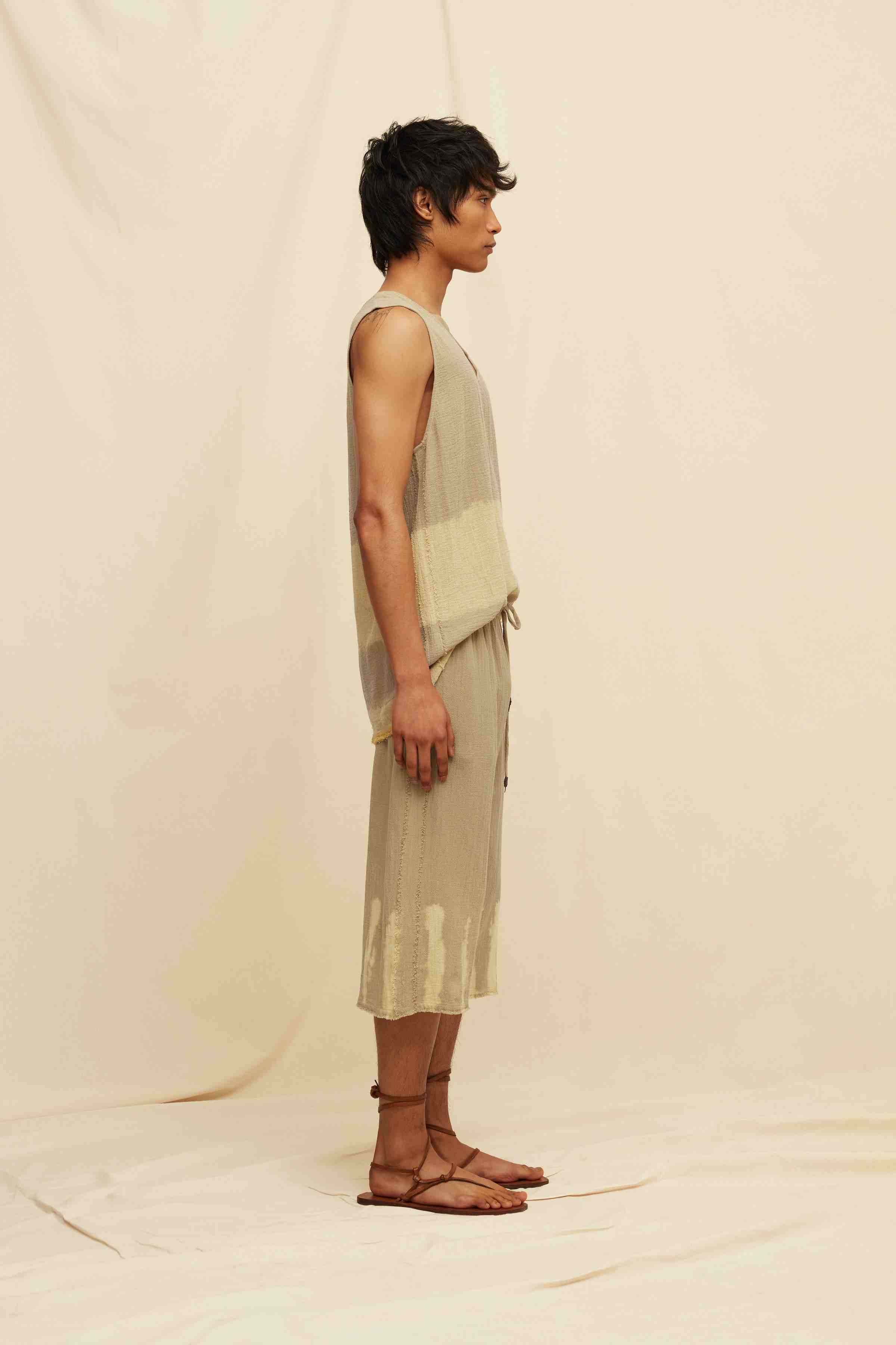 KIIBOK GAUZE TIE DYE SHIRT - SEPIA TIE DYE