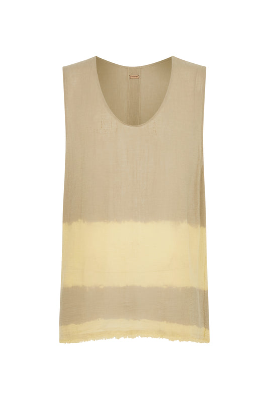 KIIBOK GAUZE TIE DYE SHIRT - SEPIA TIE DYE