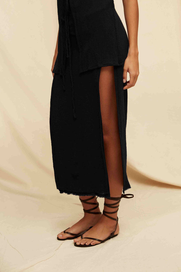 Koati Dress Fine Cotton Gauze - Black
