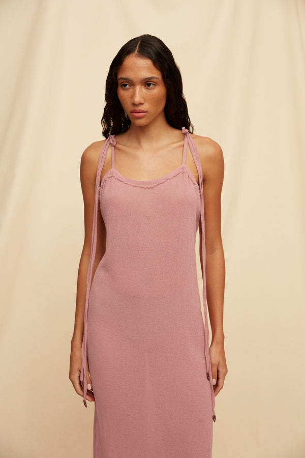 Konik Dress Cotton Gauze - Desert Rose