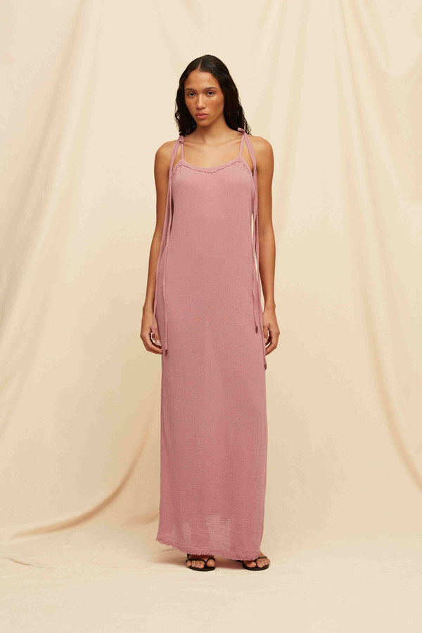 Konik Dress Cotton Gauze - Desert Rose