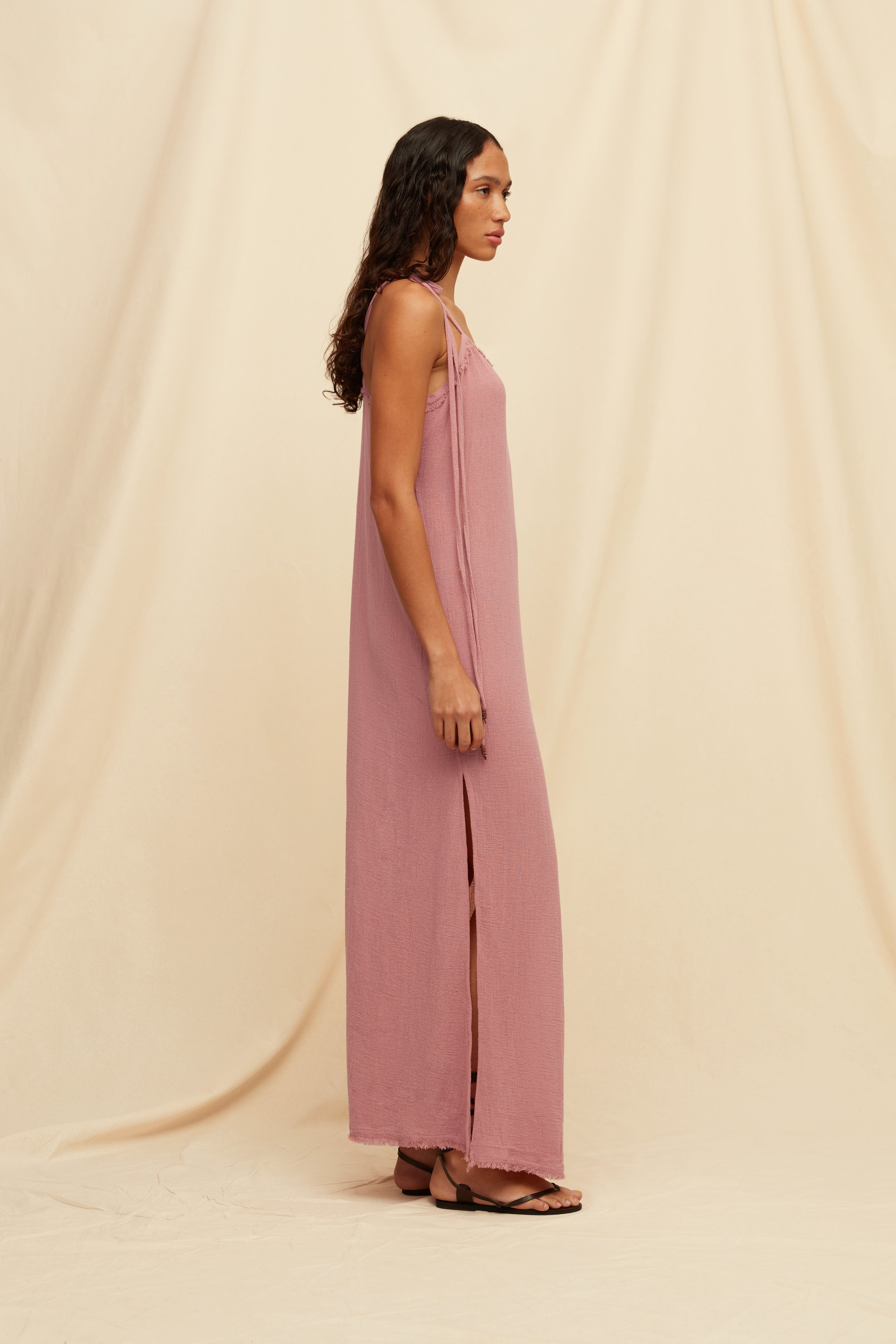 Konik Dress Cotton Gauze - Desert Rose