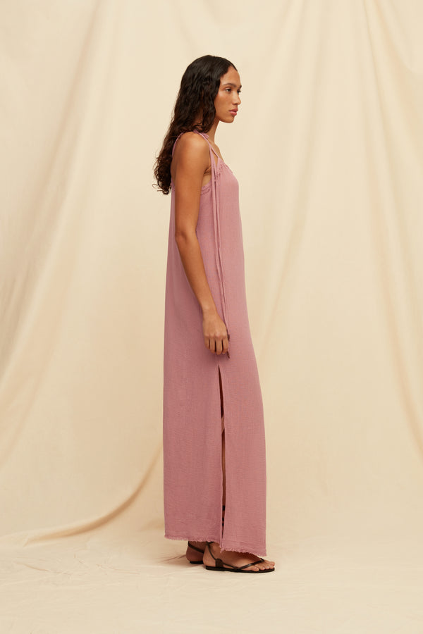 Konik Dress Cotton Gauze - Desert Rose