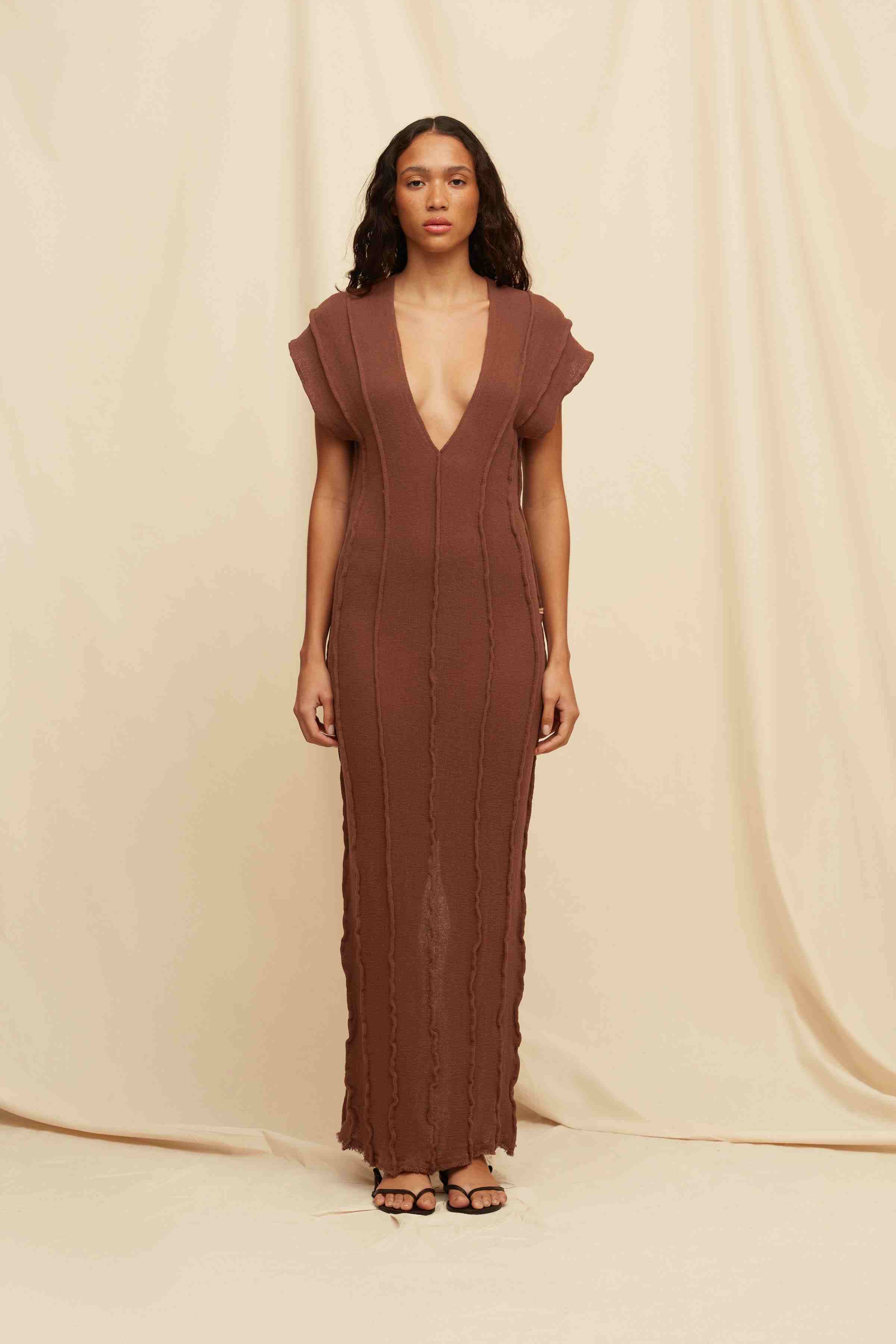 Kunak Dress Cotton Gauze - Madera