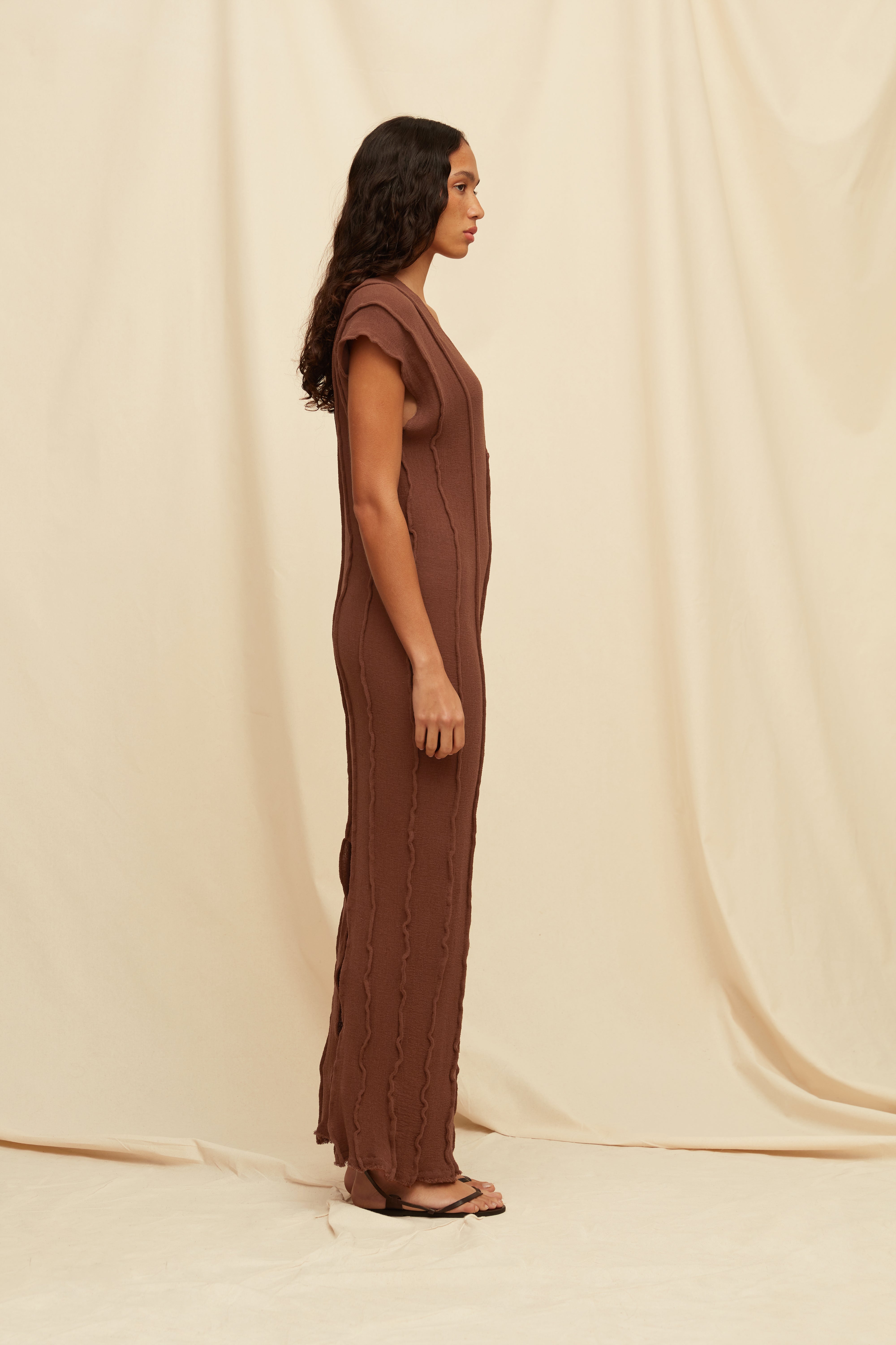 Kunak Dress Cotton Gauze - Madera