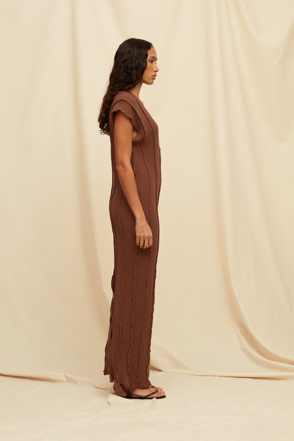 Kunak Dress Cotton Gauze - Madera