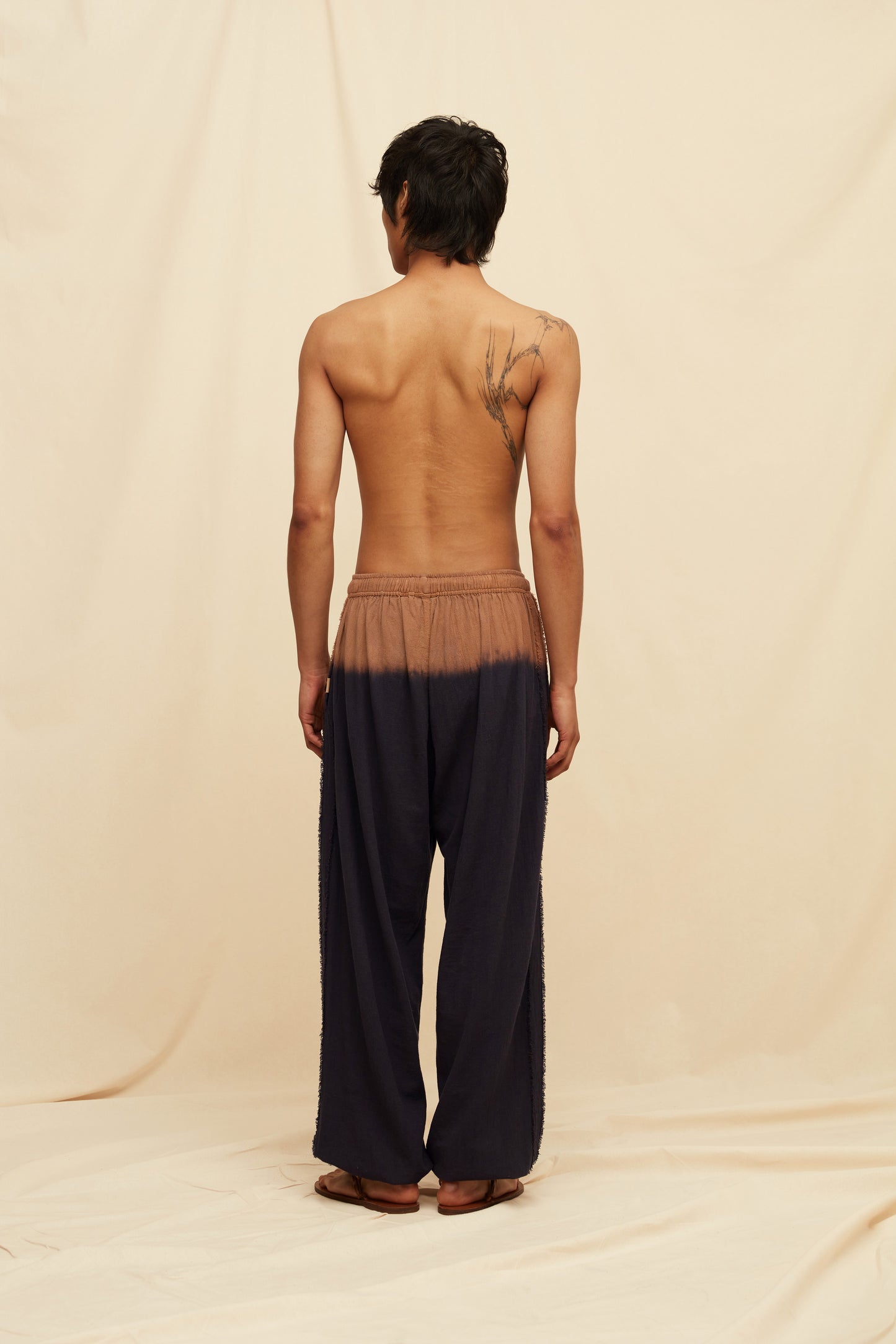 KUNKA TIE DYE PANTS - BLACK TIE DYE