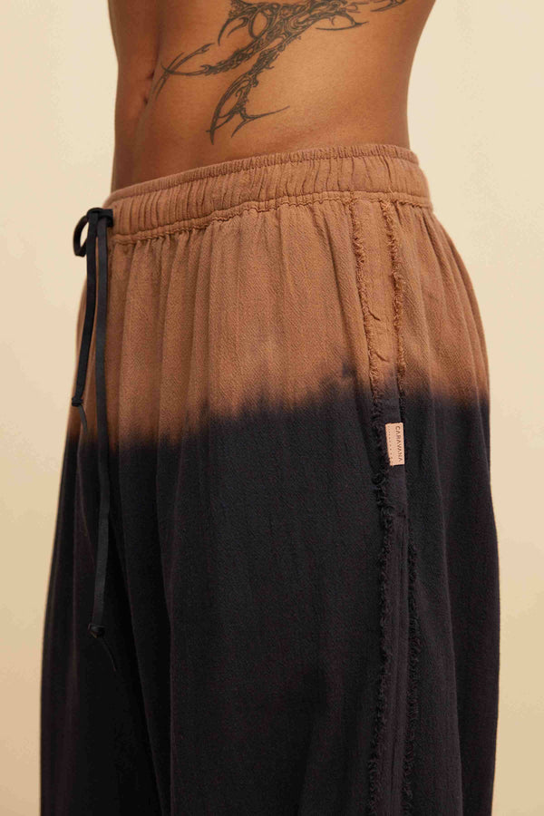 Kunka Pants Artisanal Cotton - Black Tie Dye