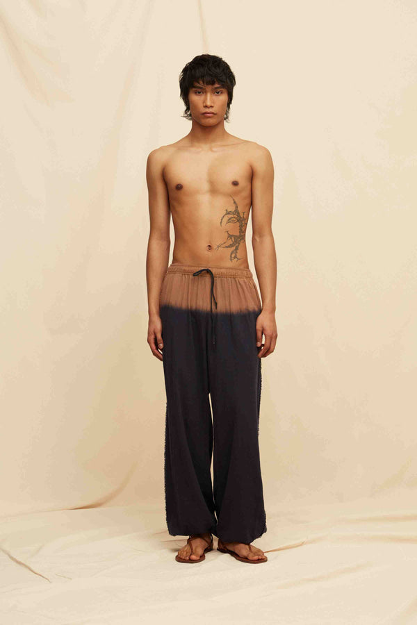Kunka Pants Artisanal Cotton - Black Tie Dye