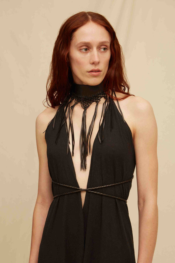 Matbuas Collar Leather - Black