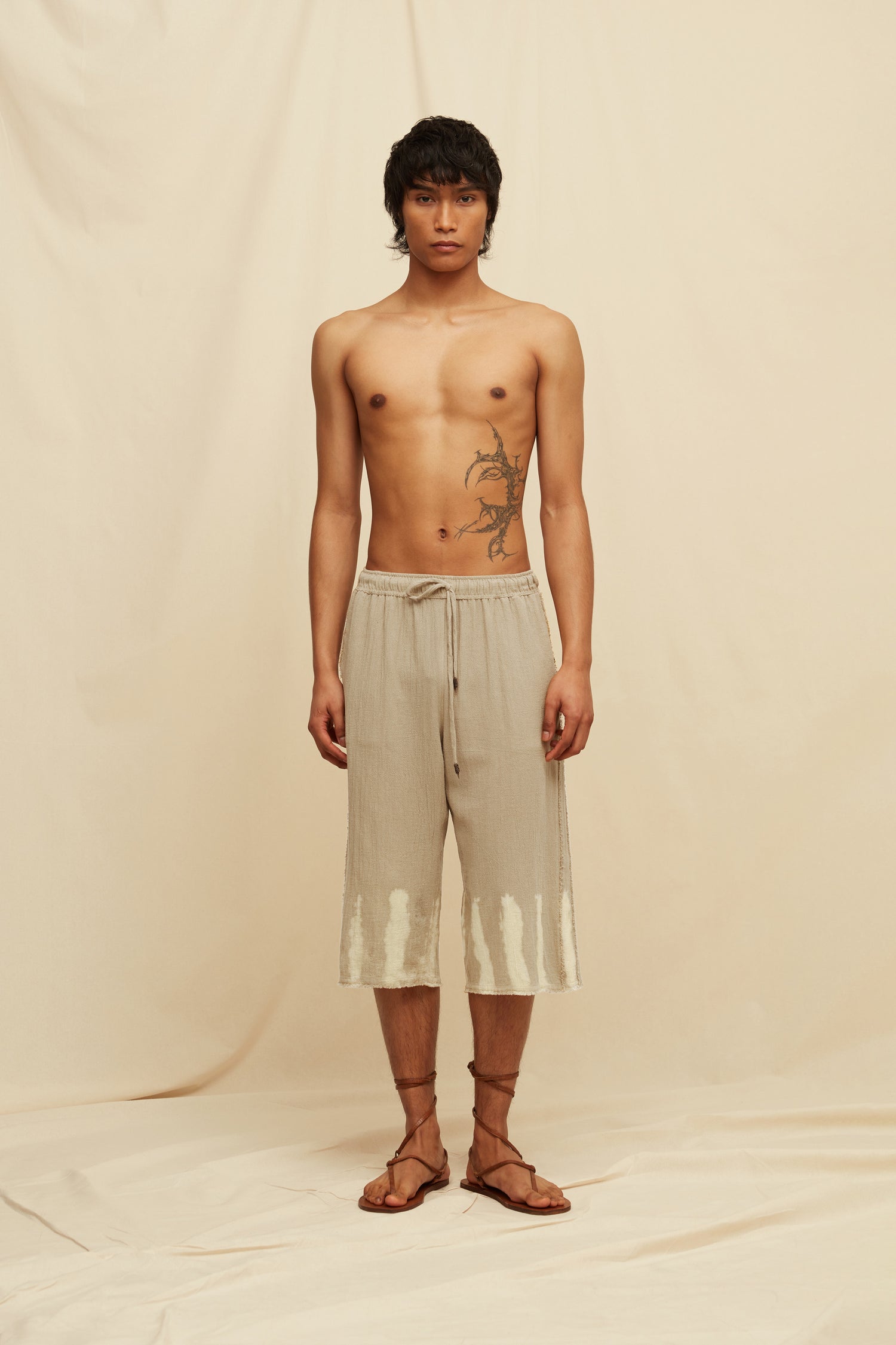 NEEM TIE DYE SHORTS - SEPIA TIE DYE Hover Image