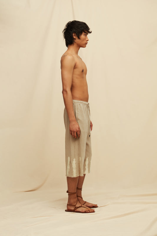 NEEM TIE DYE SHORTS - SEPIA TIE DYE