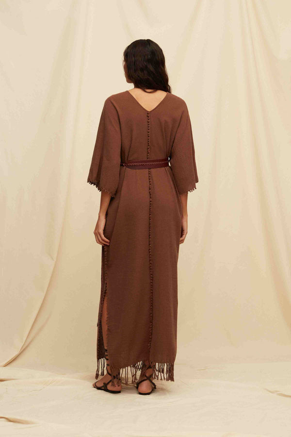 Saas Dress Cotton Jute - Madera