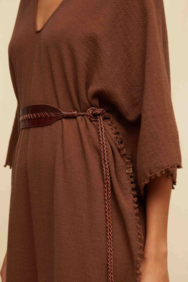 Saas Dress Cotton Jute - Madera