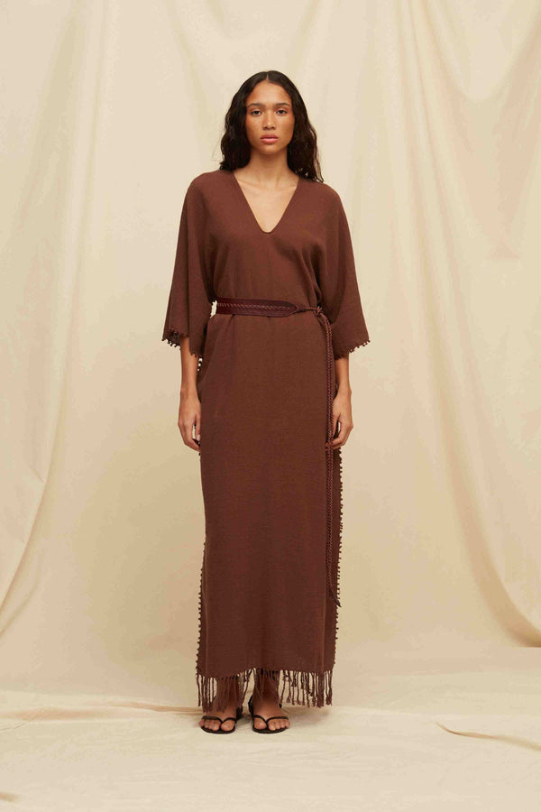 Saas Dress Cotton Jute - Madera