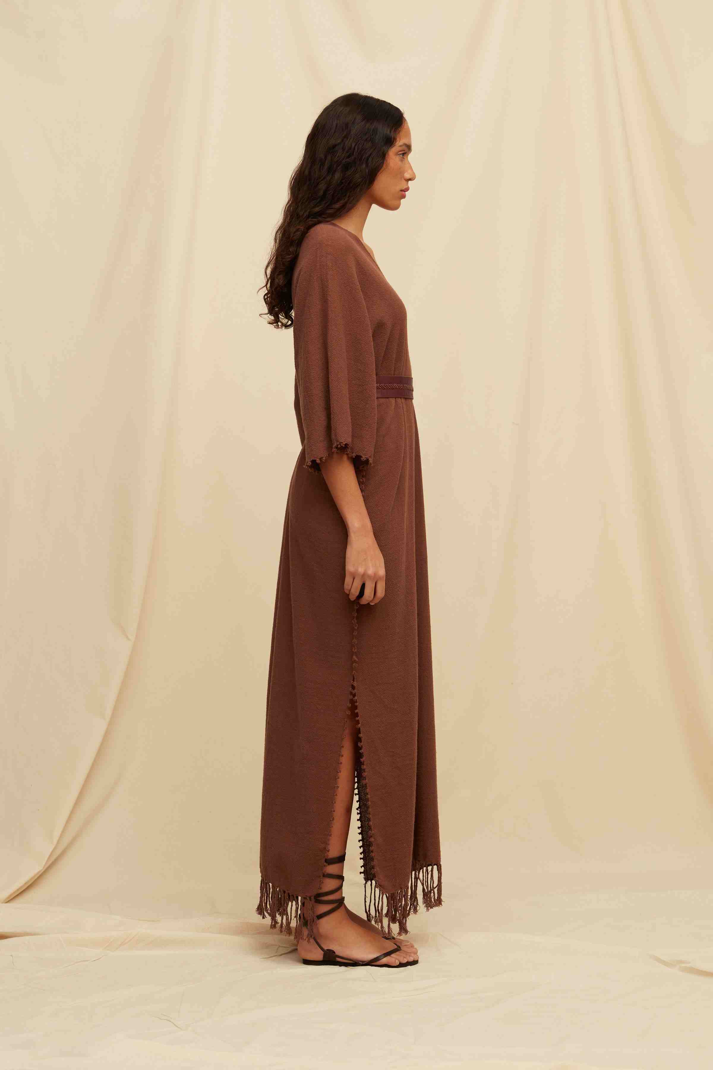 Saas Dress Cotton Jute - Madera