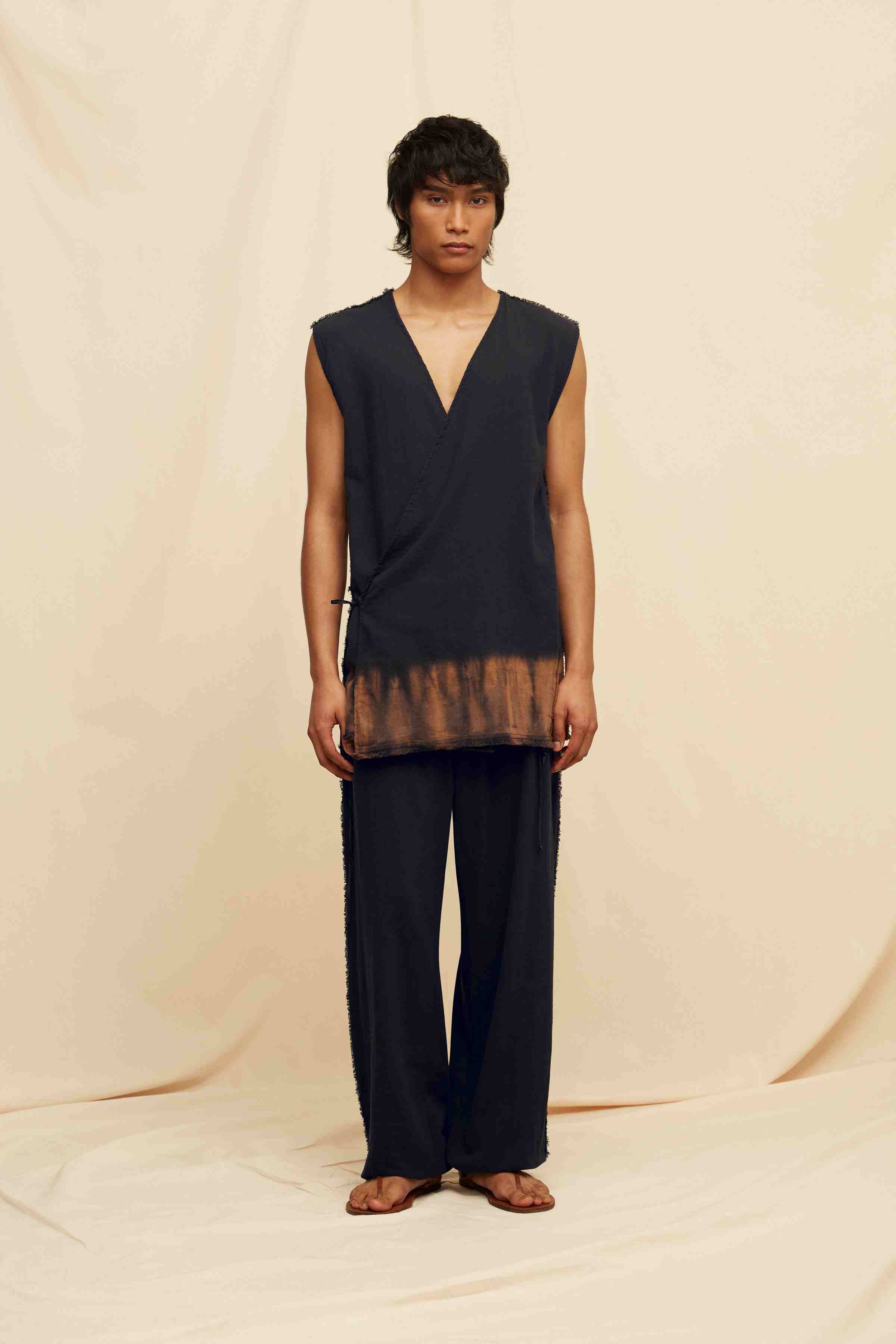 Tatich Shirt Artisanal Cotton - Black Tie Dye