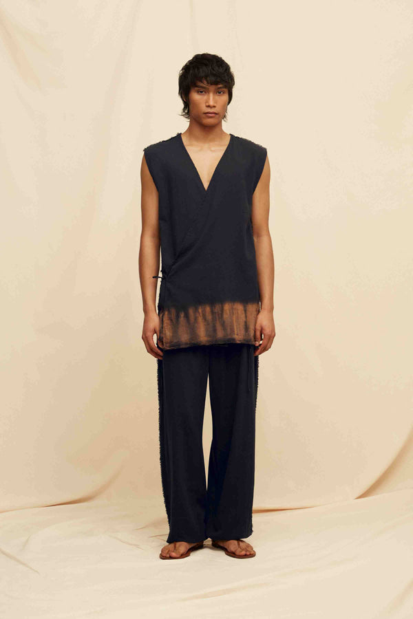 Tatich Shirt Artisanal Cotton - Black Tie Dye