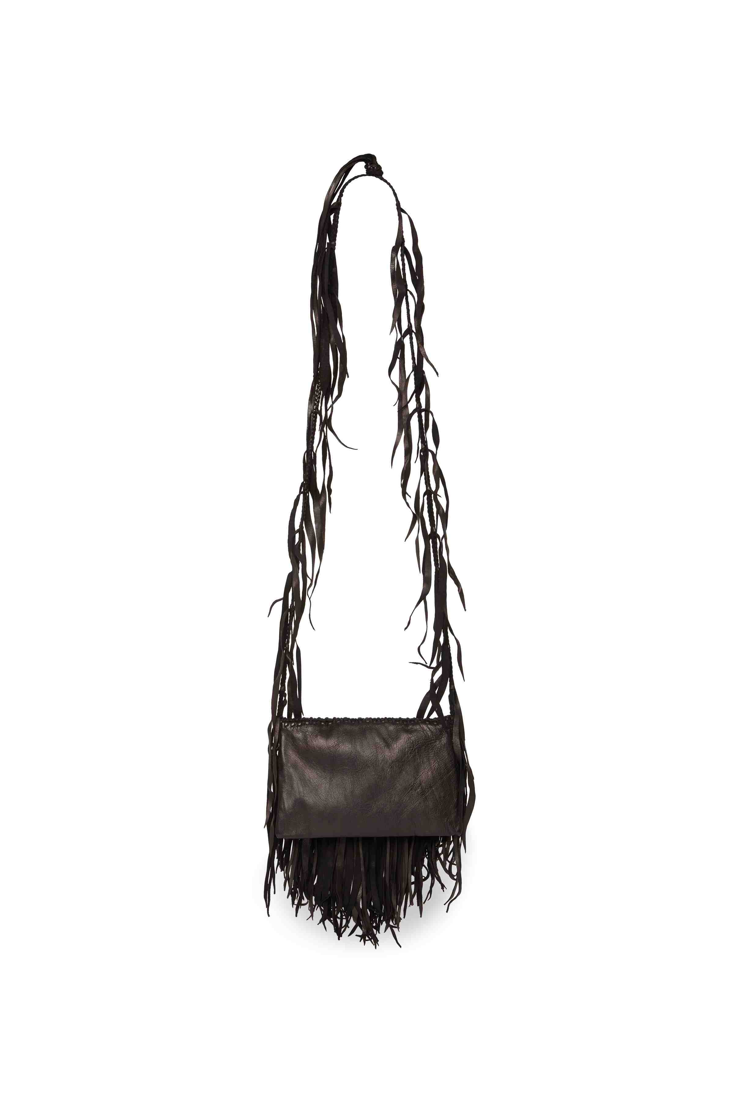 Xiica Bag Macramé Leather - Black