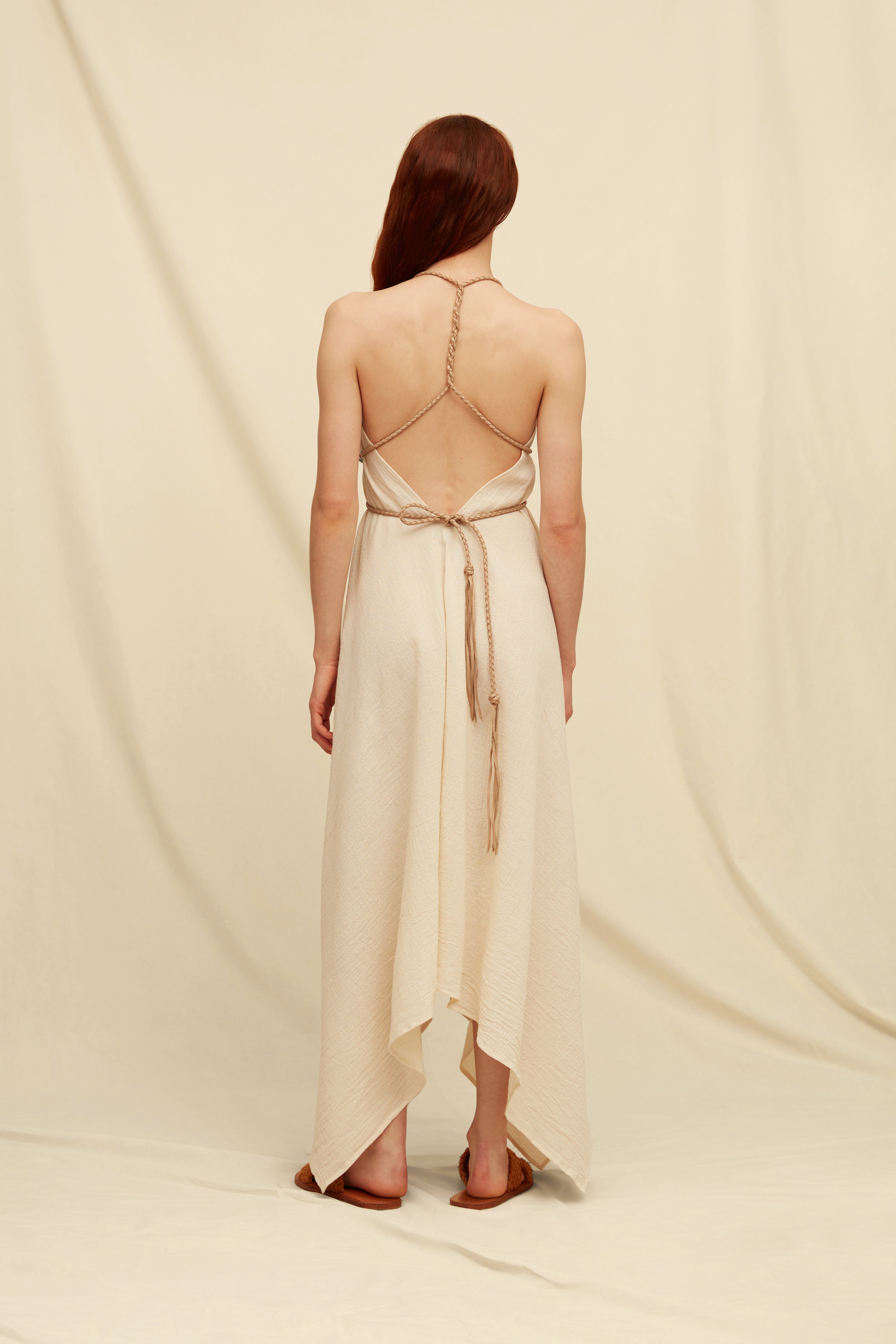 Yatzil Dress Artisanal Cotton - Natural