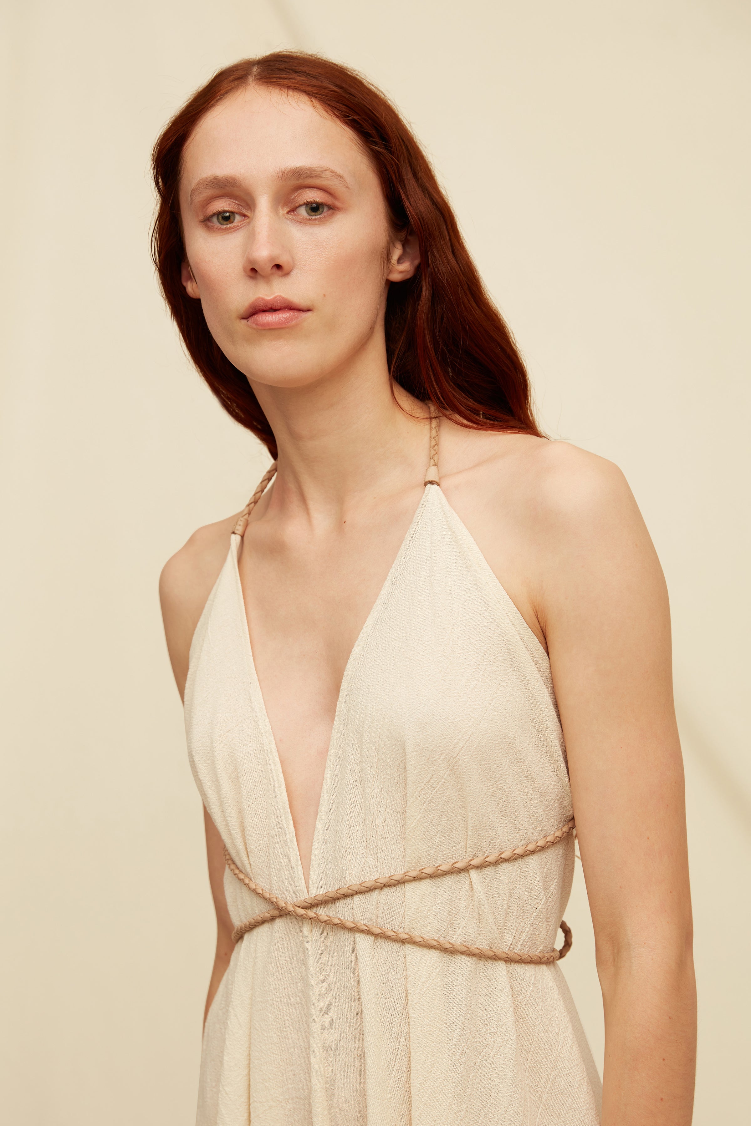 Yatzil Dress Artisanal Cotton - Natural