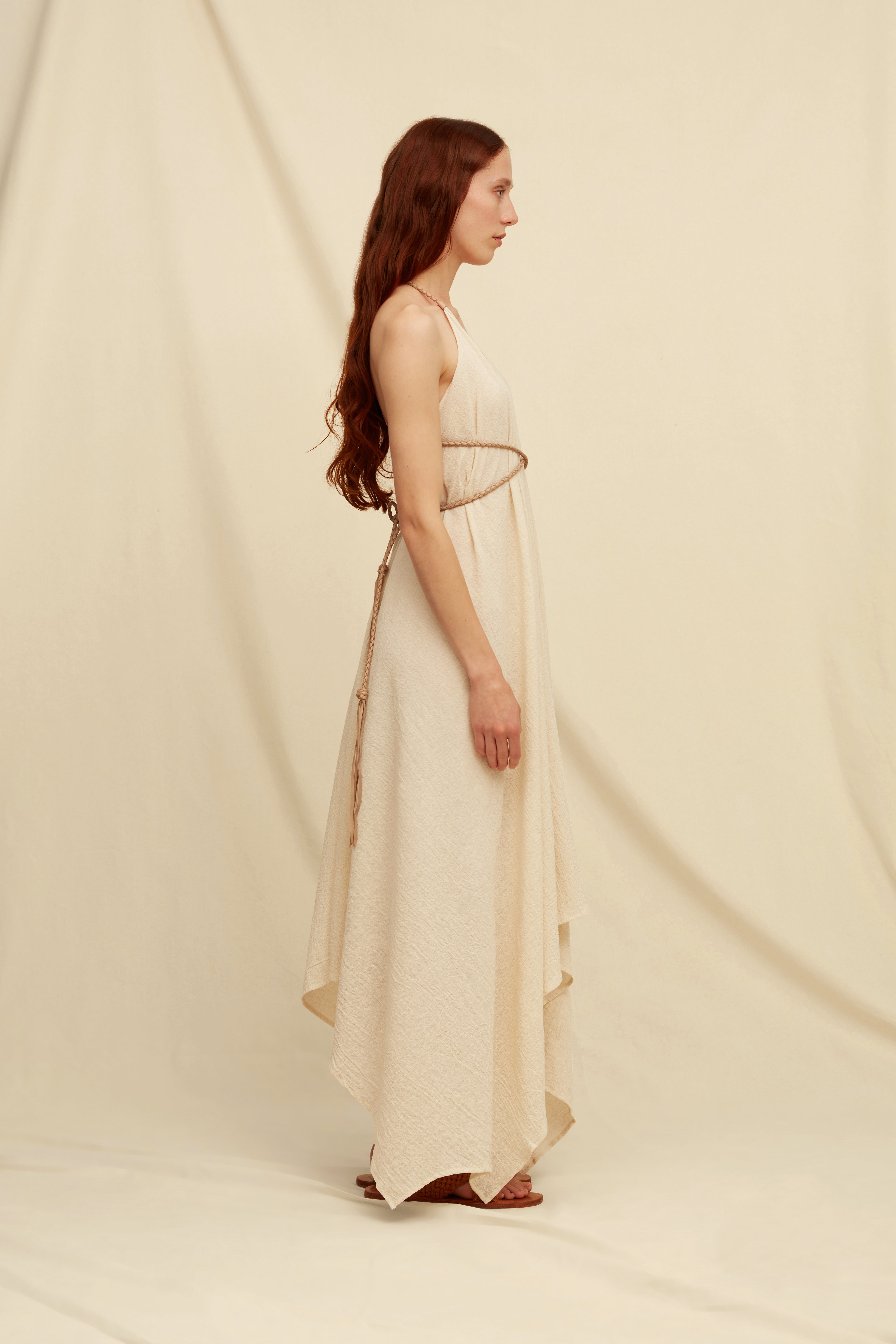 Yatzil Dress Artisanal Cotton - Natural