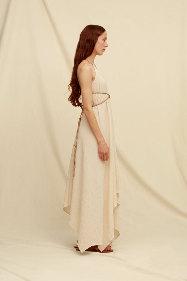 Yatzil Dress Artisanal Cotton - Natural