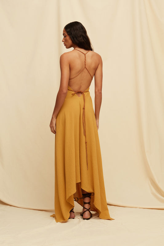 YATZIL DRESS - MUSTARD