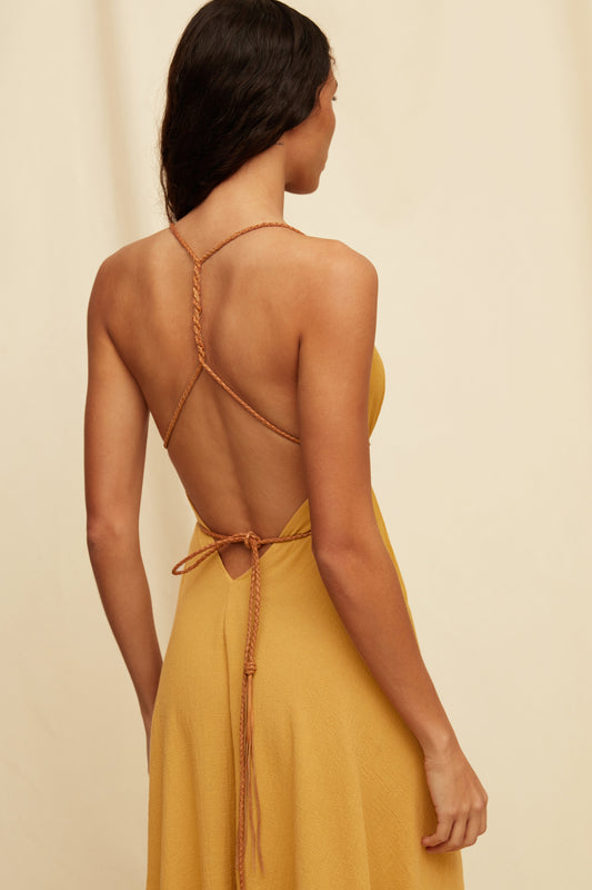 YATZIL DRESS - MUSTARD