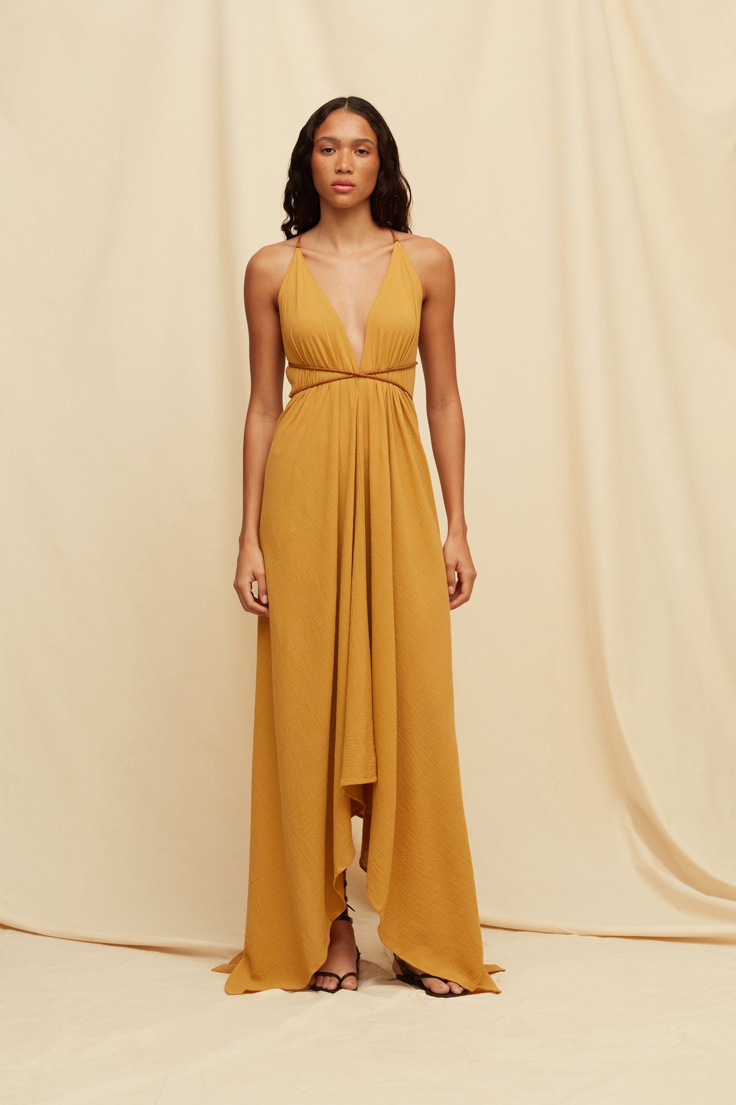 YATZIL DRESS - MUSTARD Hover Image