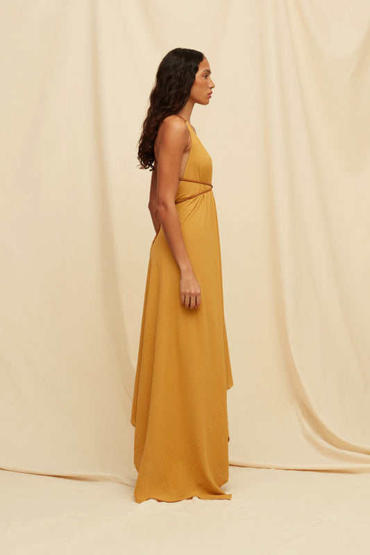 YATZIL DRESS - MUSTARD
