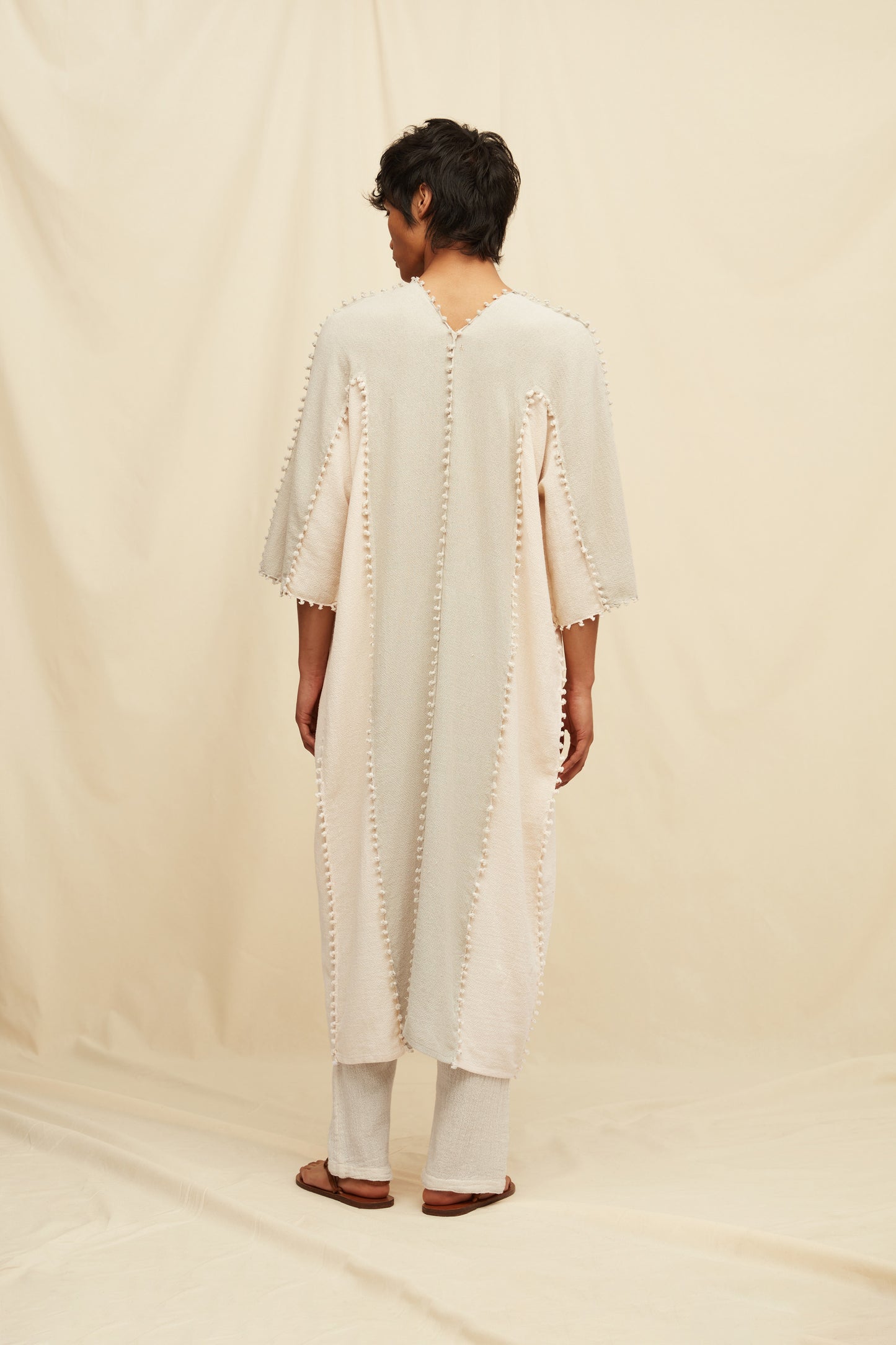 YUUCH LINES VEST - QUIET GREY / NATURAL