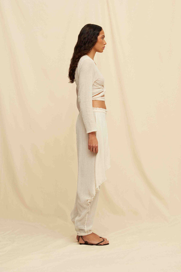 Lahun Top Cotton Gauze - Natural