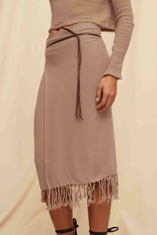Pareo Leather Cotton Jute - Sepia